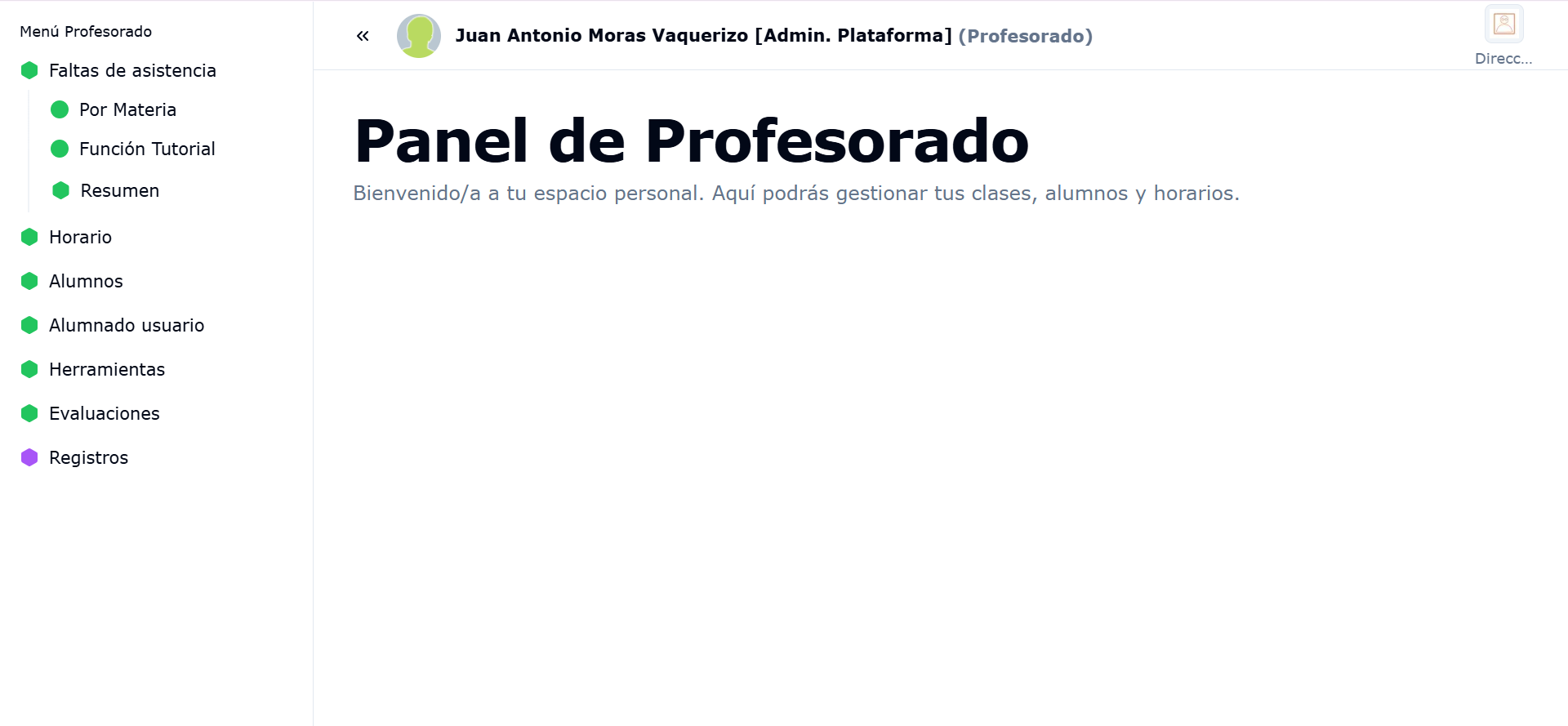 Paso 1 - Acceso a Faltas de Asistencia